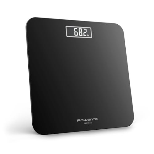 Rowenta Premiss BS1800V0 Bathroom Scales Easy to Read LCD Display up to 160 kg Only 2.2 cm High 30 x 30 cm Black  Amazon.in: Health & Personal Care
