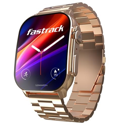 Fastrack Astor FS2 Pro 1.96" Super AMOLED Smart Watch, Metal Body with 1000 Nits Brightness, SpO2, BP & Sleep Monitor, BT Calling, 100+ Sports Modes – Smartwatch for Men & Women (Rose Gold)  Amazon.in: Electronics