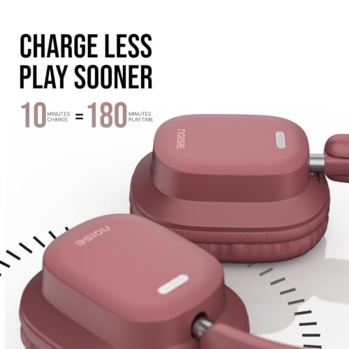 Noise Newly Launched Airwave Max 2 Wireless On-Ear Headphones with 50H Playtime, 40mm Drivers - Deep Bass, 3 Preset EQ Modes, 40m/s Low Latency, Dual Pairing,BT V5.3 (Burgundy) Amazon.in: Electronics - Image 7