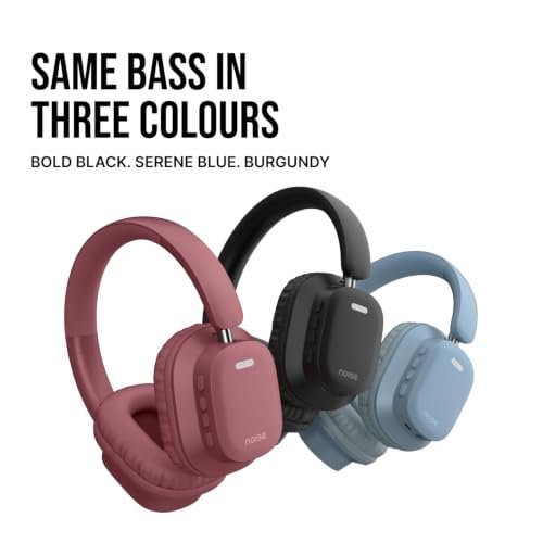 Noise Newly Launched Airwave Max 2 Wireless On-Ear Headphones with 50H Playtime, 40mm Drivers - Deep Bass, 3 Preset EQ Modes, 40m/s Low Latency, Dual Pairing,BT V5.3 (Burgundy) Amazon.in: Electronics - Image 11