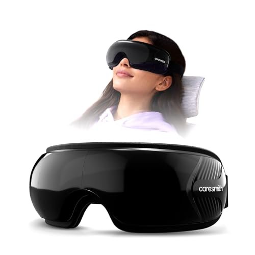 Caresmith Revive Eye Massager for Stress Relief |7 Air bags for Eyes & Temple Massage | Soothing Heat, 5 Modes & bluetooth Enabled | Reduce Eye Strain, Reduce Headache, Improves Sleep | Electric Handheld Massager  Amazon.in: Health & Personal Care