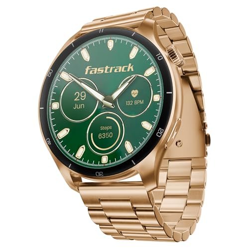 Fastrack Dezire FX1 PRO Fashion Smart Watch, 1.43" AMOLED, 466 * 466 Resolution, SingleSync BT Calling, AI Voice Assistant, 100+ Sports Modes & Smartwatch Faces, Upto 5 Day Battery, IP68 (Rose Gold)  Amazon.in: Watches